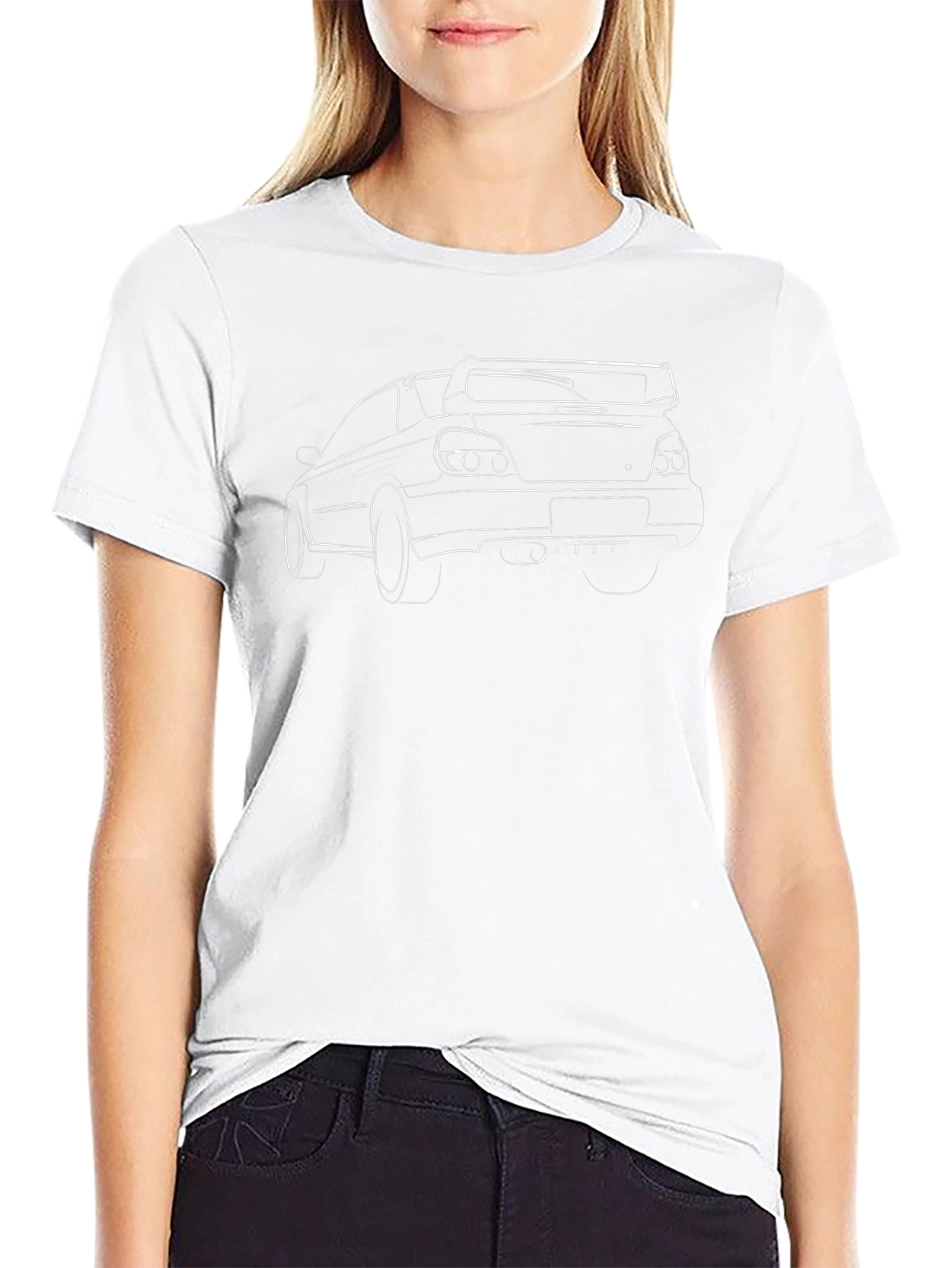 Car Outline Black T-Shirt