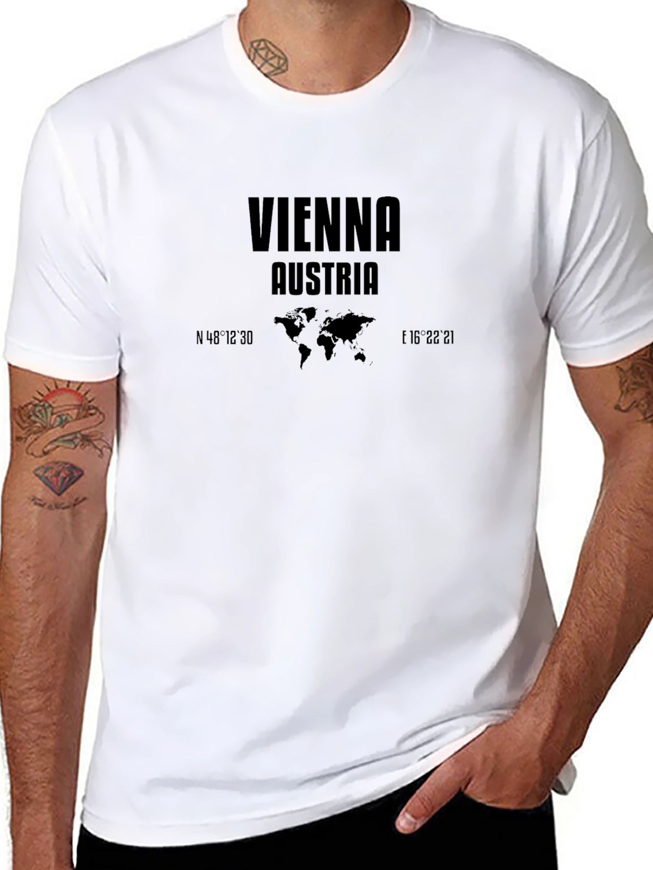 Vienna Austria Coordinates Graphic T-Shirt