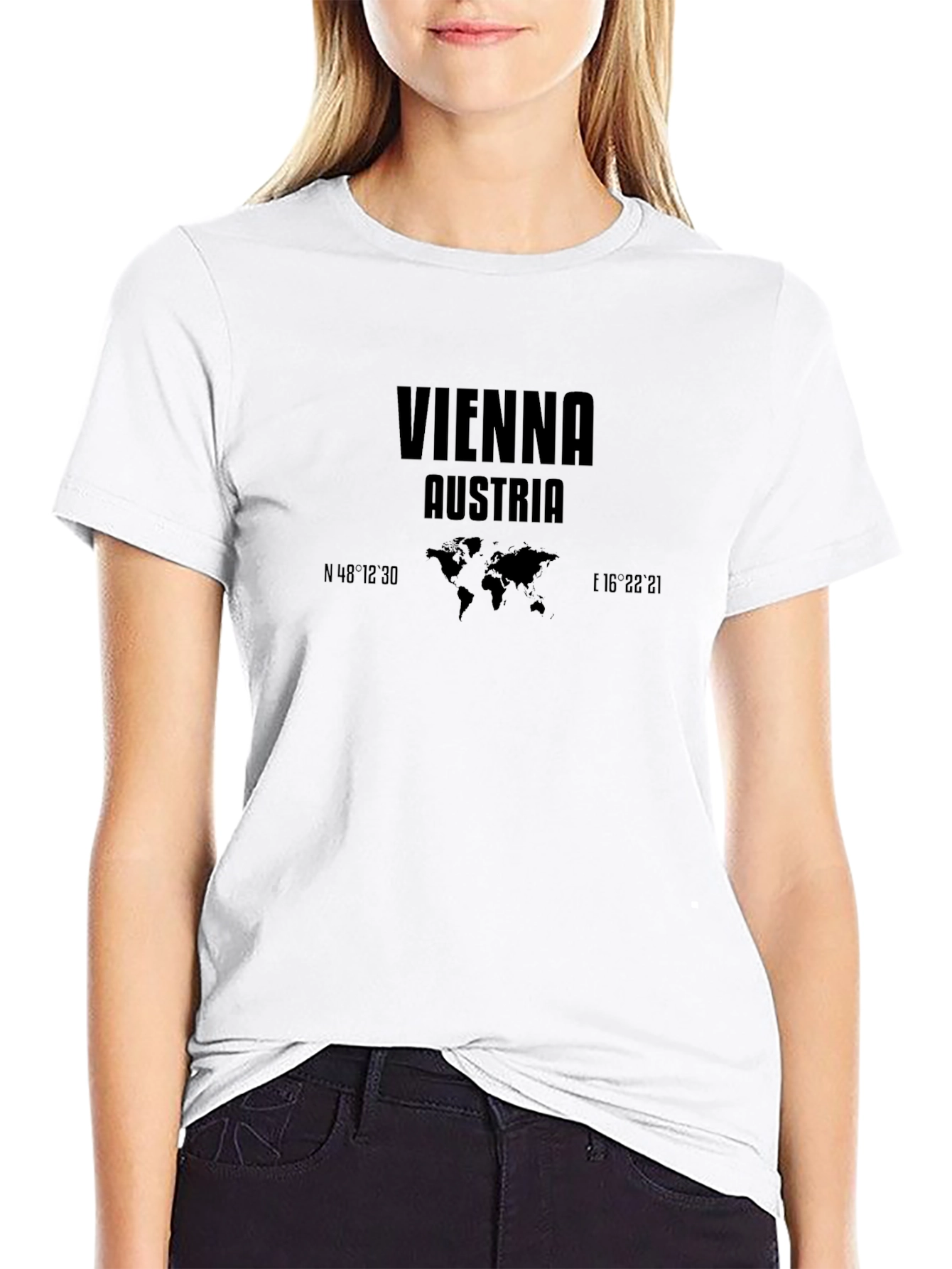 Vienna Austria Coordinates Graphic T-Shirt