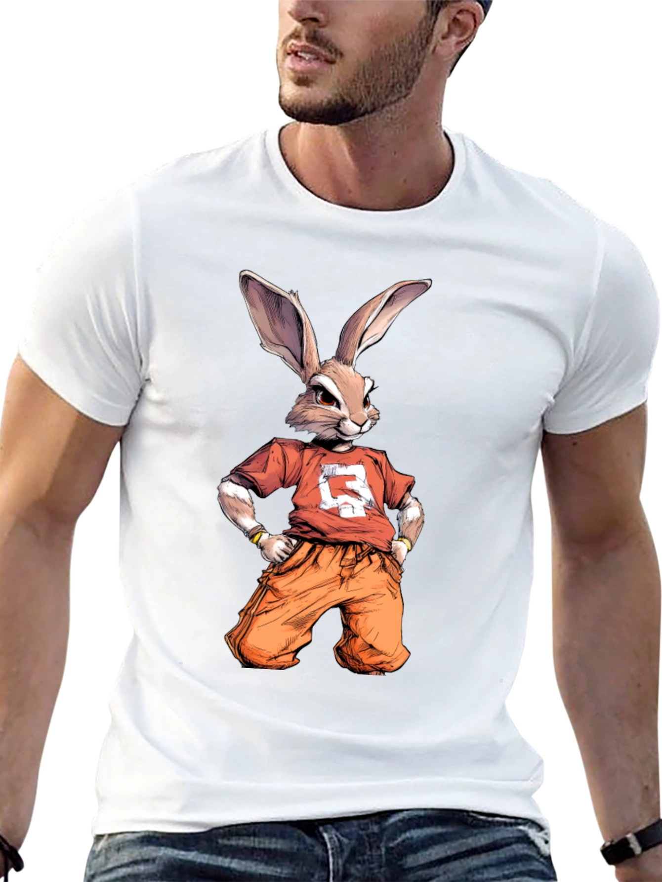 Cool Rabbit Graphic T-Shirt - Urban Streetwear Style