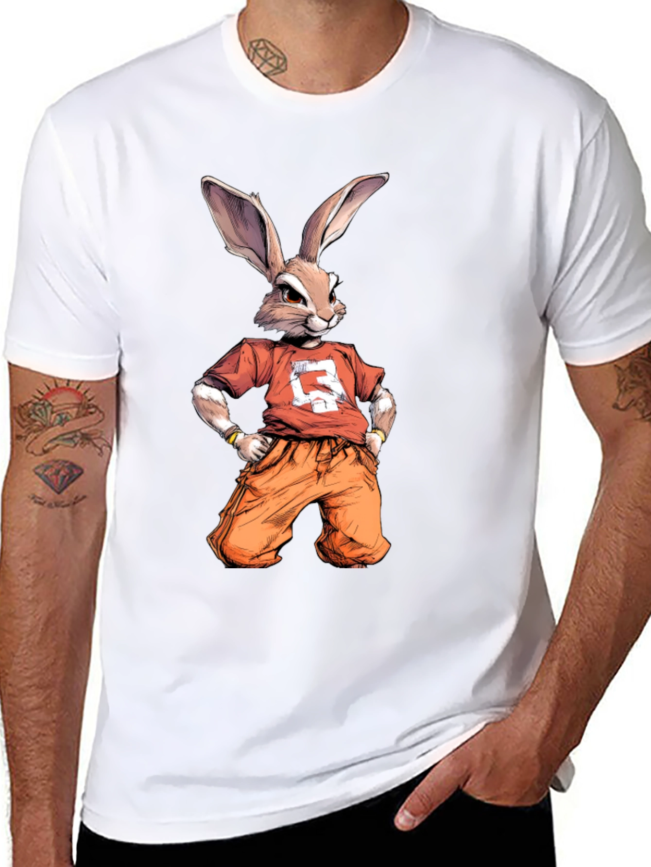 Cool Rabbit Graphic T-Shirt - Urban Streetwear Style