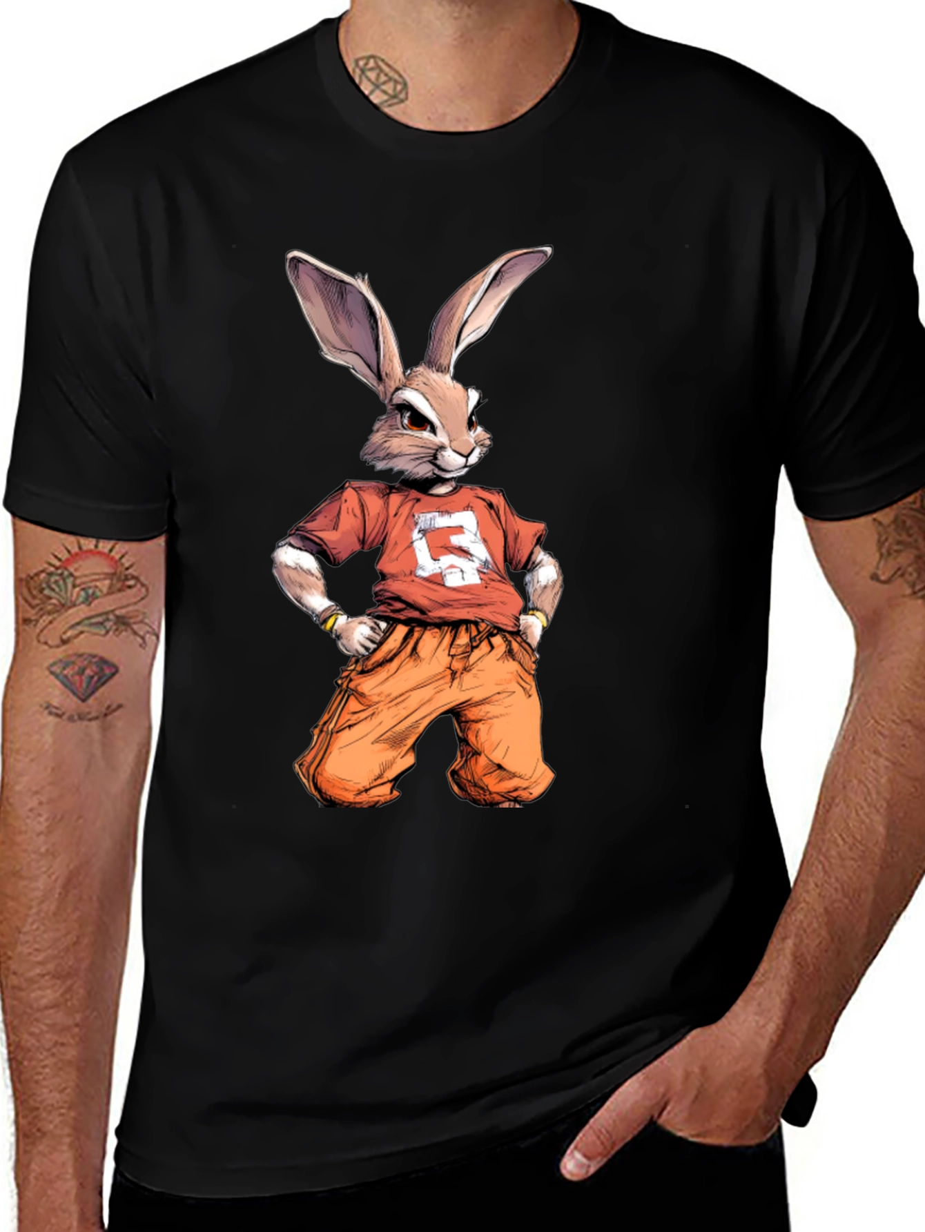 Cool Rabbit Graphic T-Shirt - Urban Streetwear Style