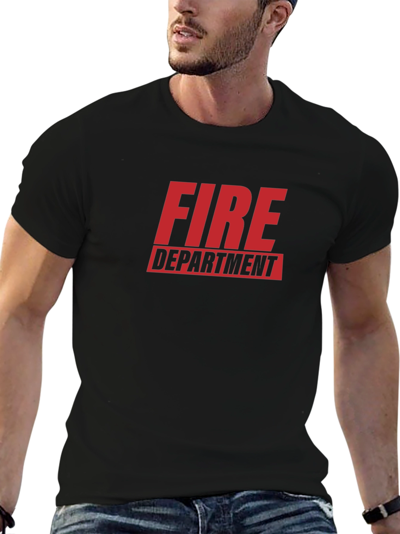 Fire Department Graphic Tee - Black