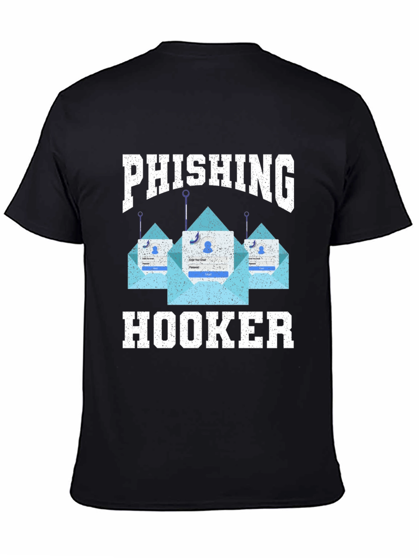 Phishing Hooker T-Shirt - Black Graphic Tee
