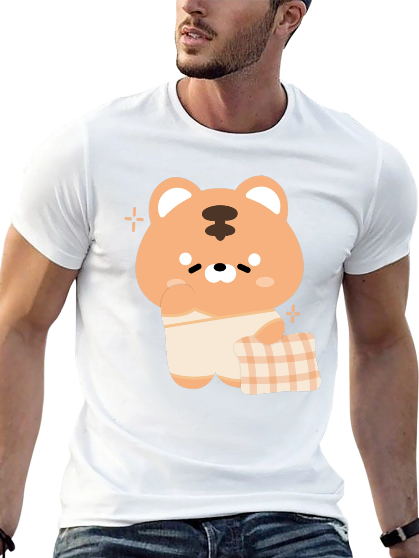 Cute Tiger Graphic Tee - Black