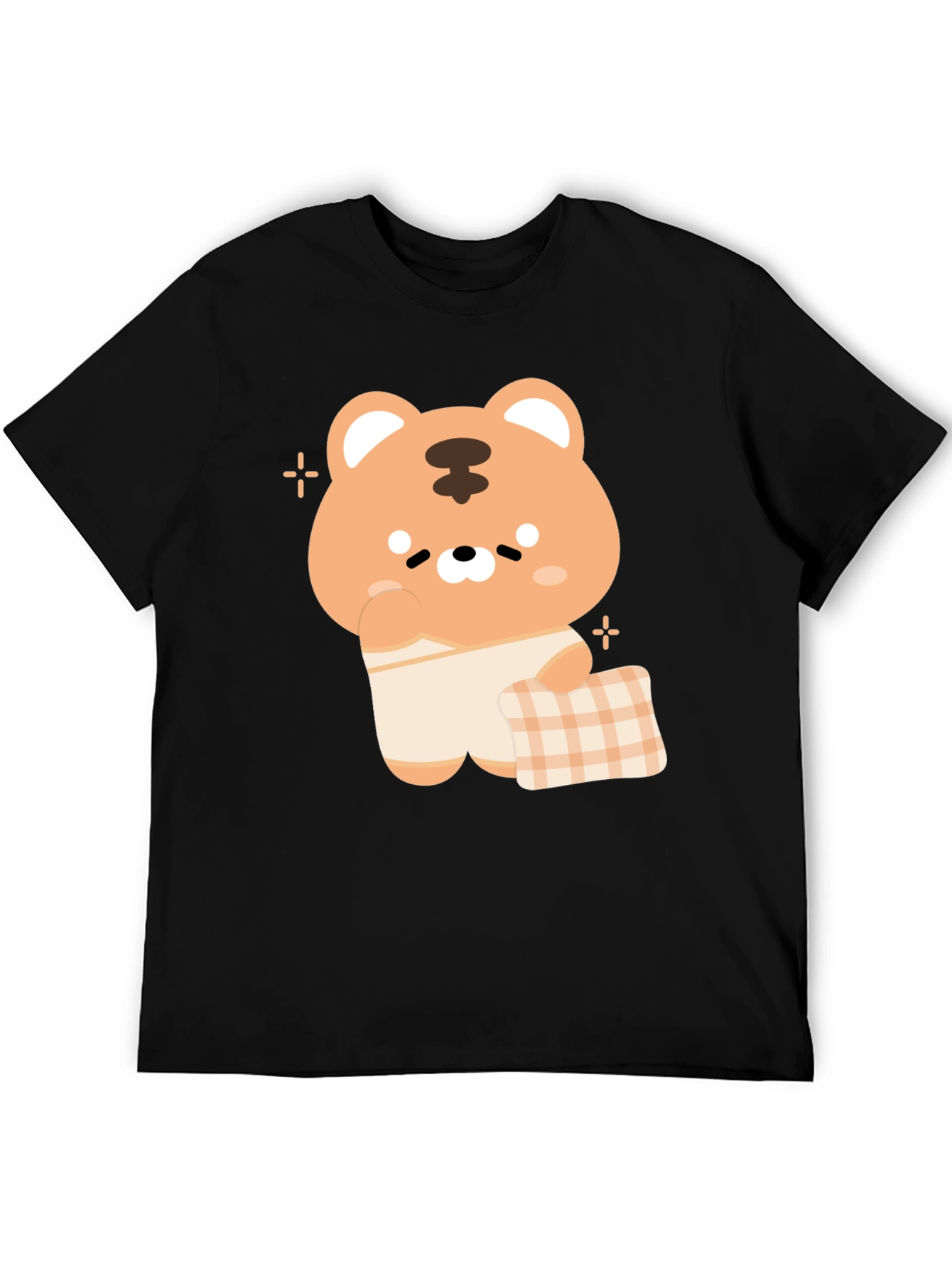 Cute Tiger Graphic Tee - Black