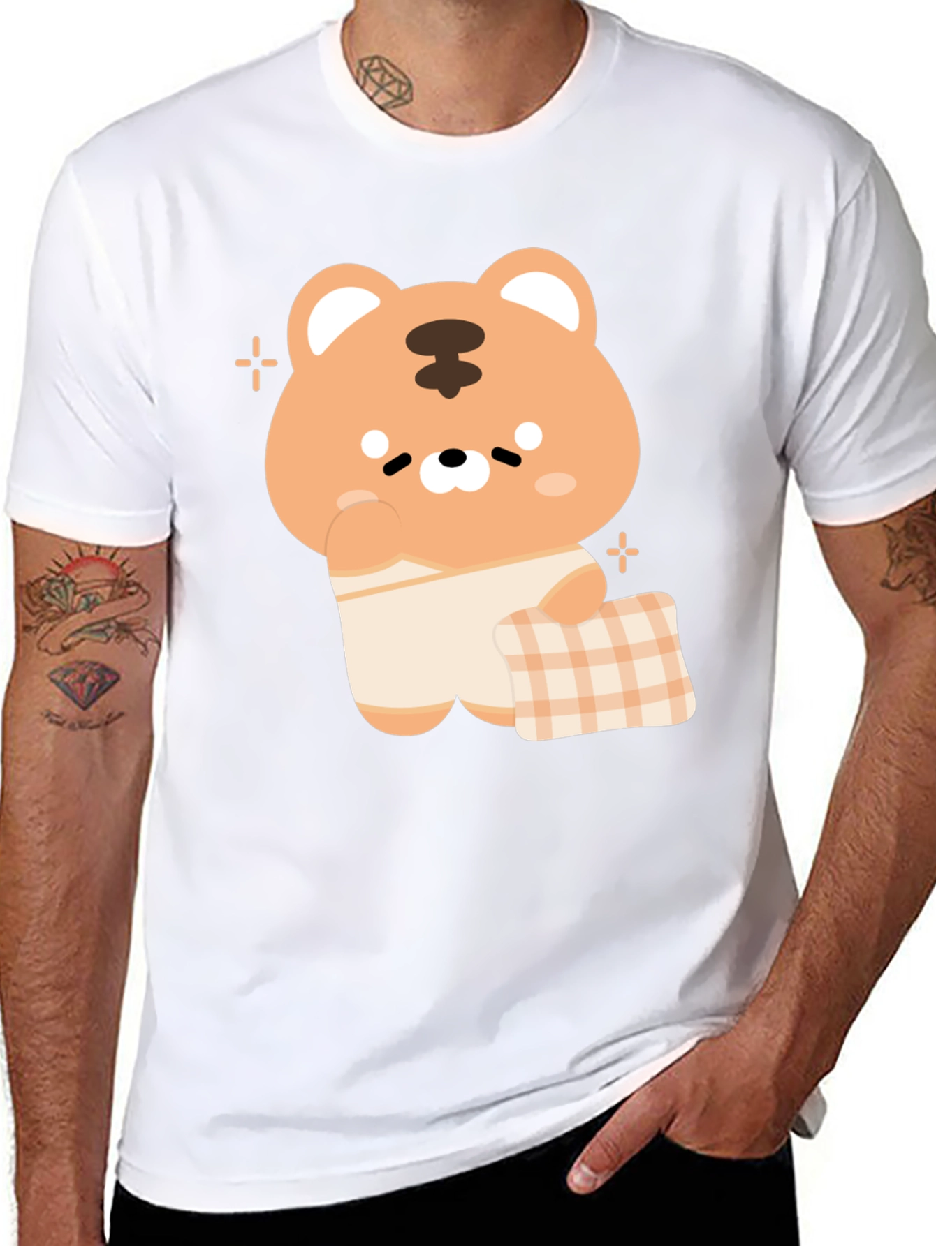Cute Tiger Graphic Tee - Black