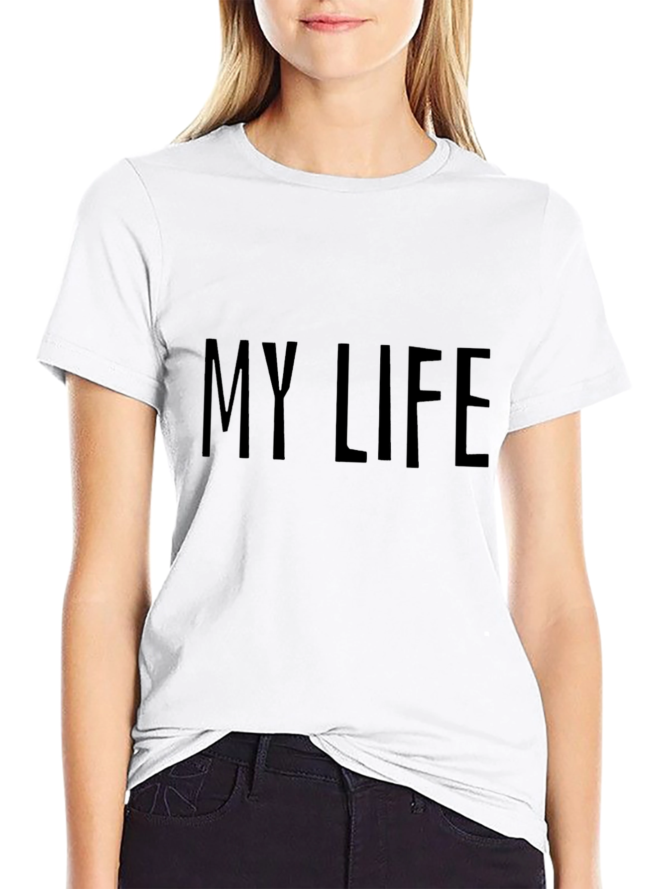 My Life Black Graphic Tee - Mens Casual Wear