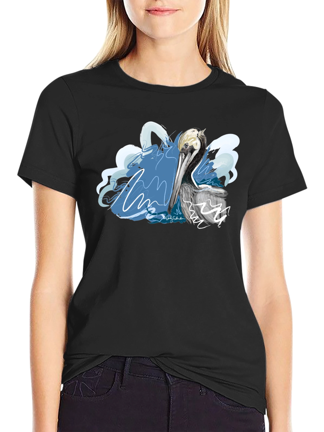 Pelican Graphic T-Shirt - Artistic Design