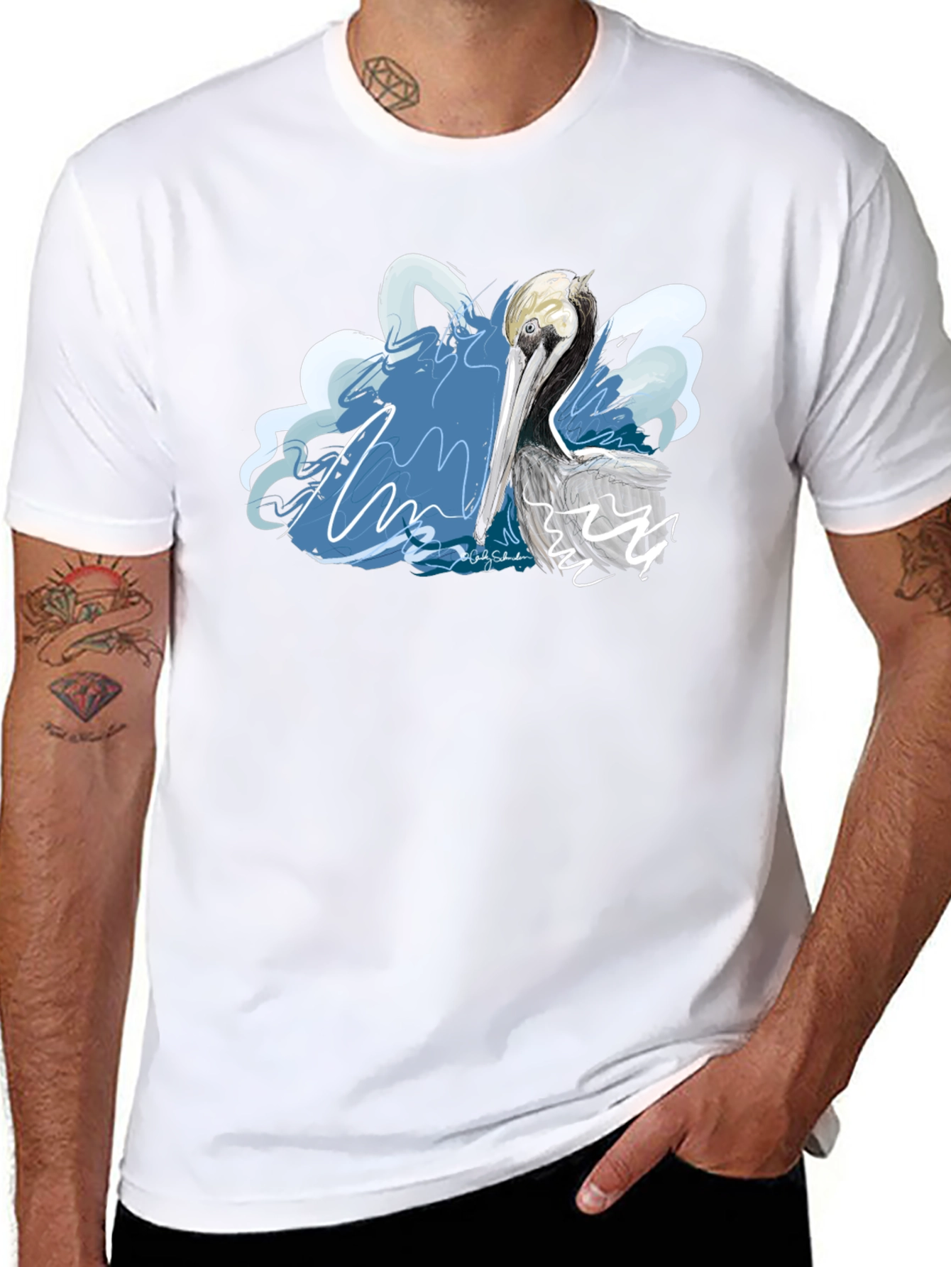 Pelican Graphic T-Shirt - Artistic Design