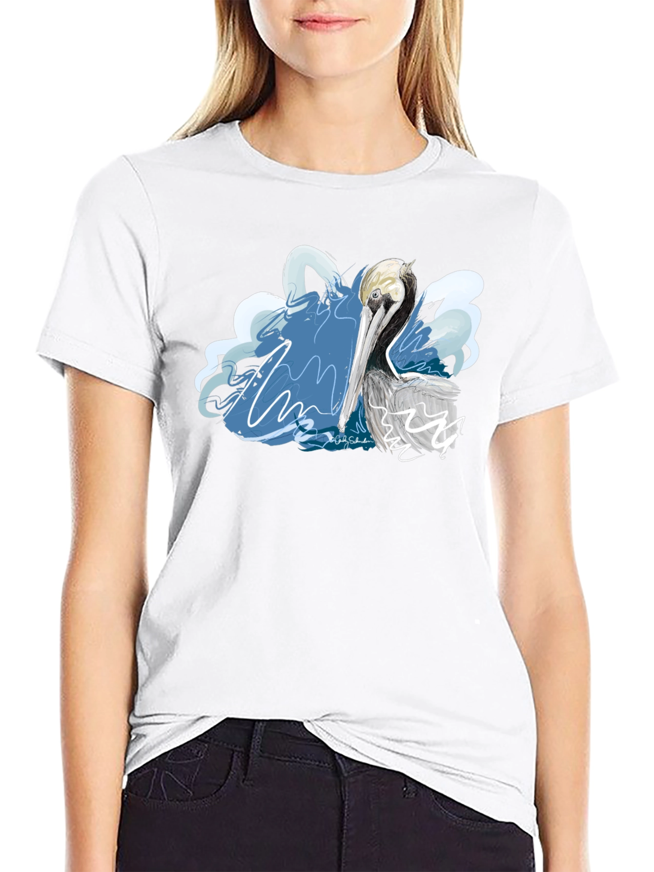 Pelican Graphic T-Shirt - Artistic Design