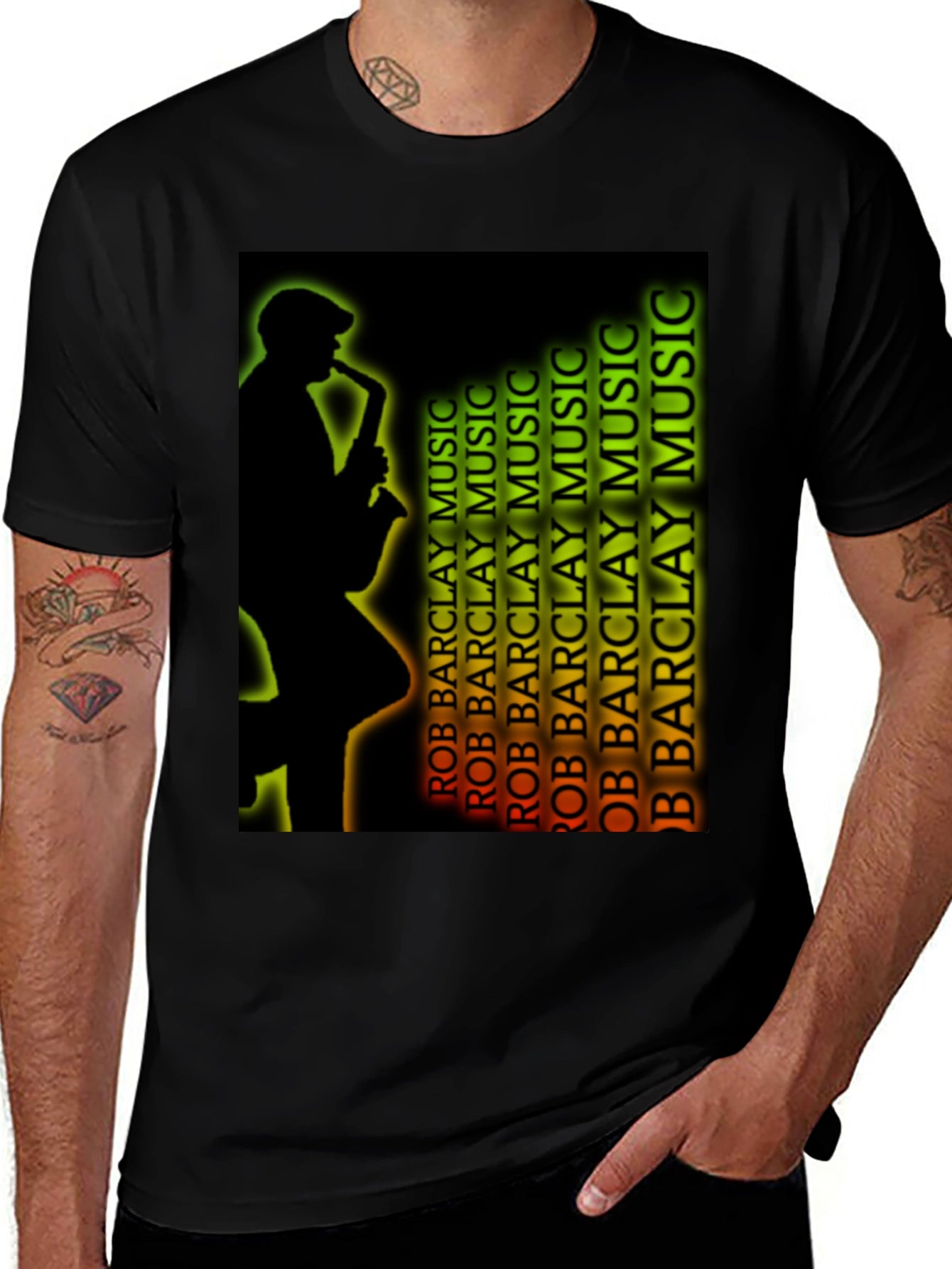 Saxophone Player Graphic T-Shirt - Music Lover Tee
