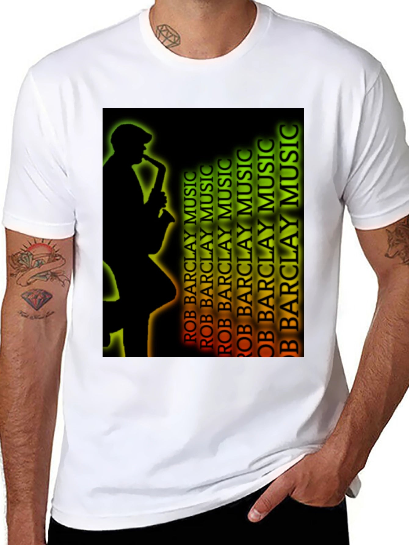 Saxophone Player Graphic T-Shirt - Music Lover Tee