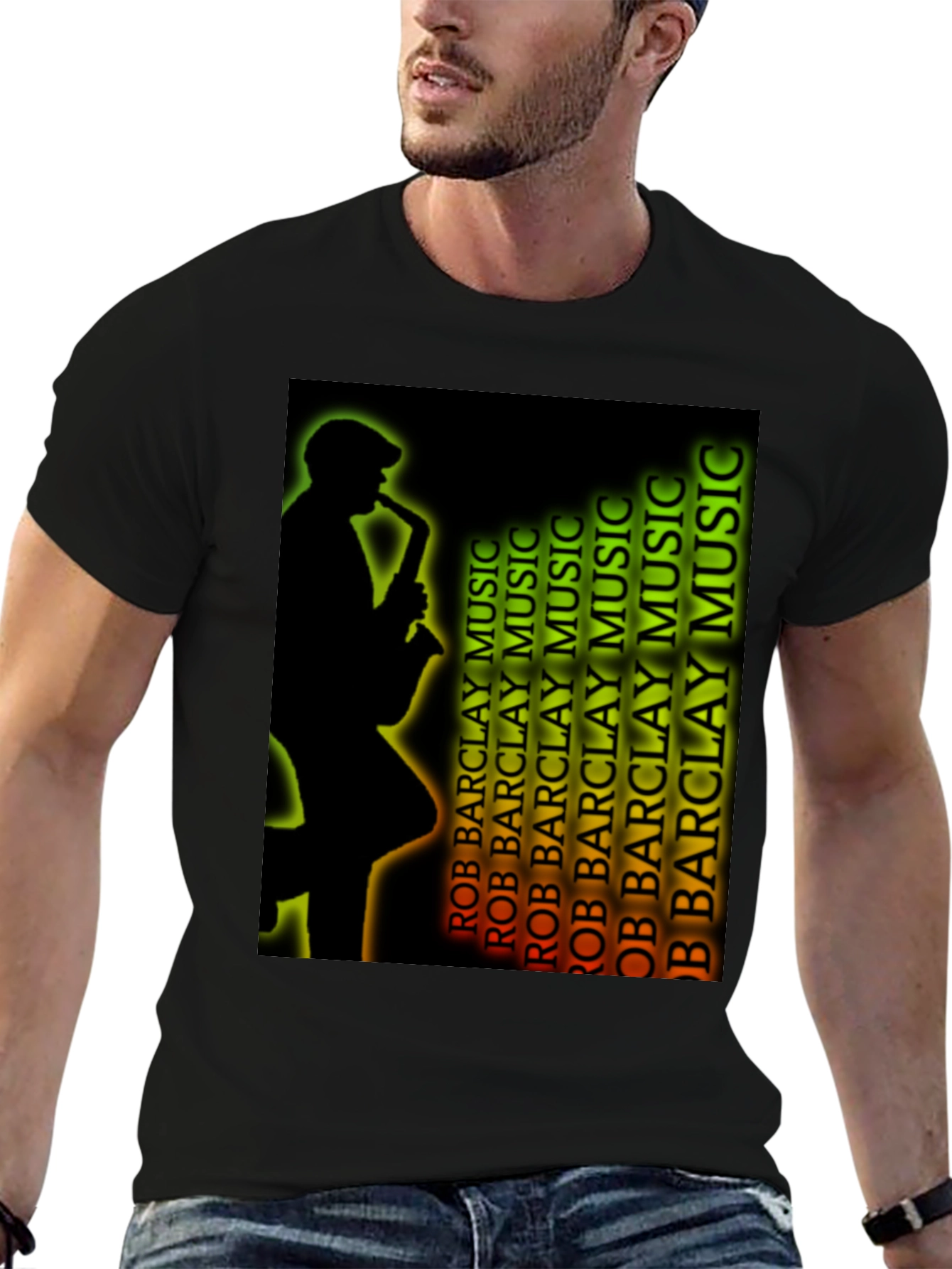 Saxophone Player Graphic T-Shirt - Music Lover Tee