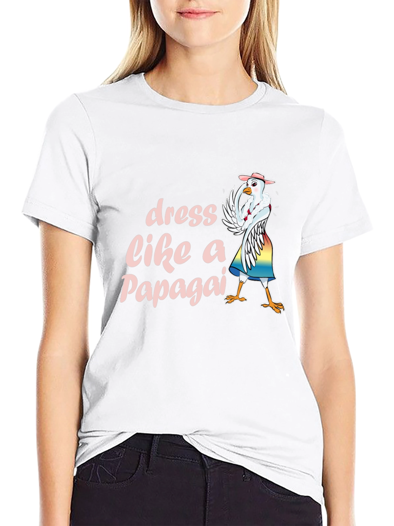 Dress Like a Papagai T-Shirt Funny Chicken Tee
