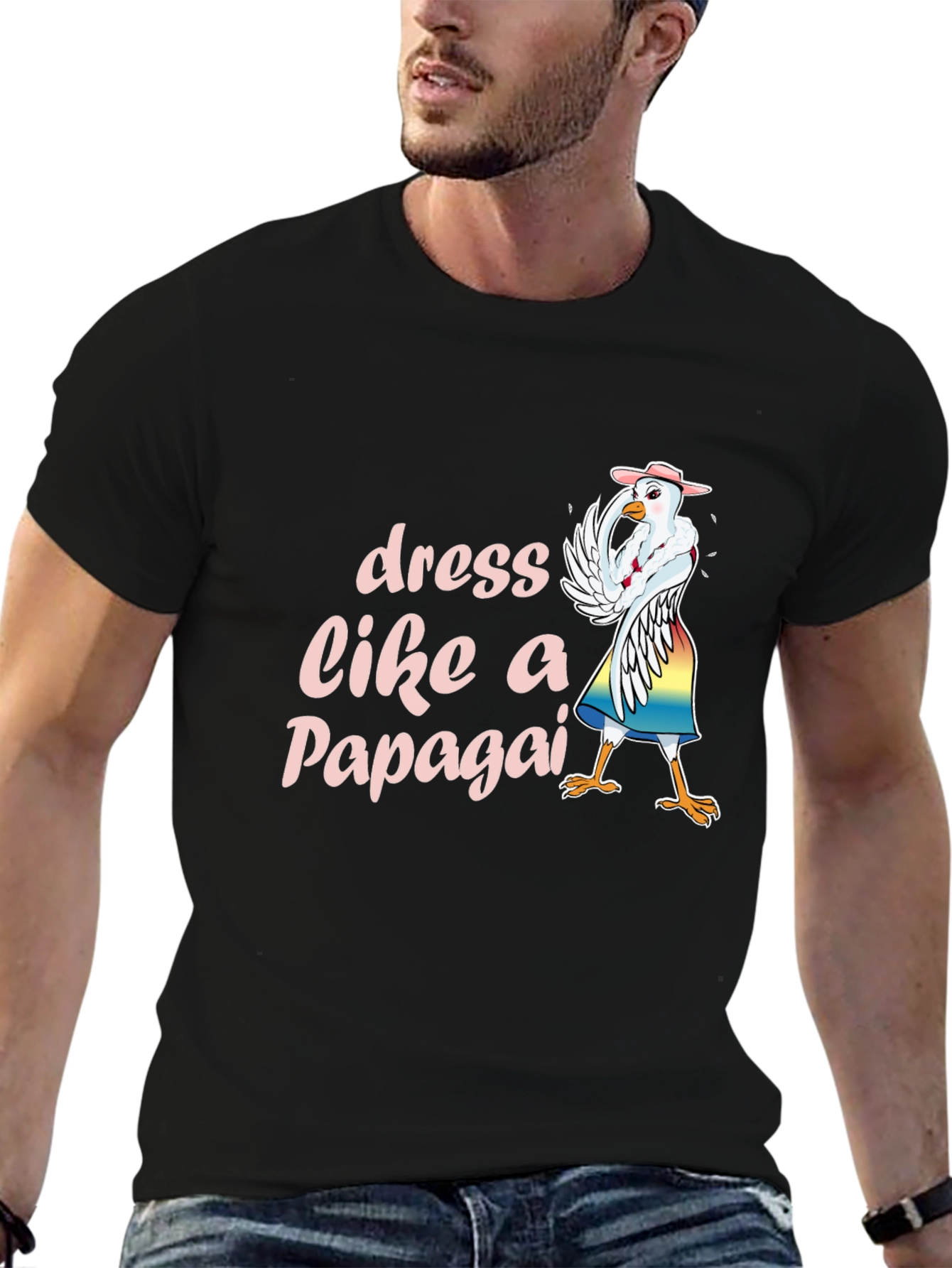 Dress Like a Papagai T-Shirt Funny Chicken Tee