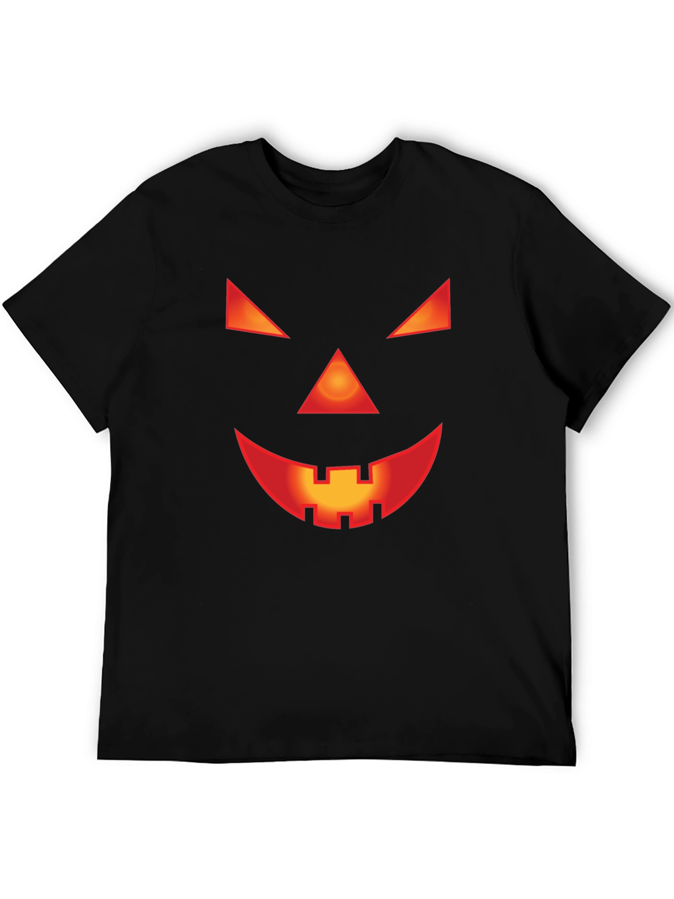 Spooky Jack-O-Lantern Face Black T-Shirt