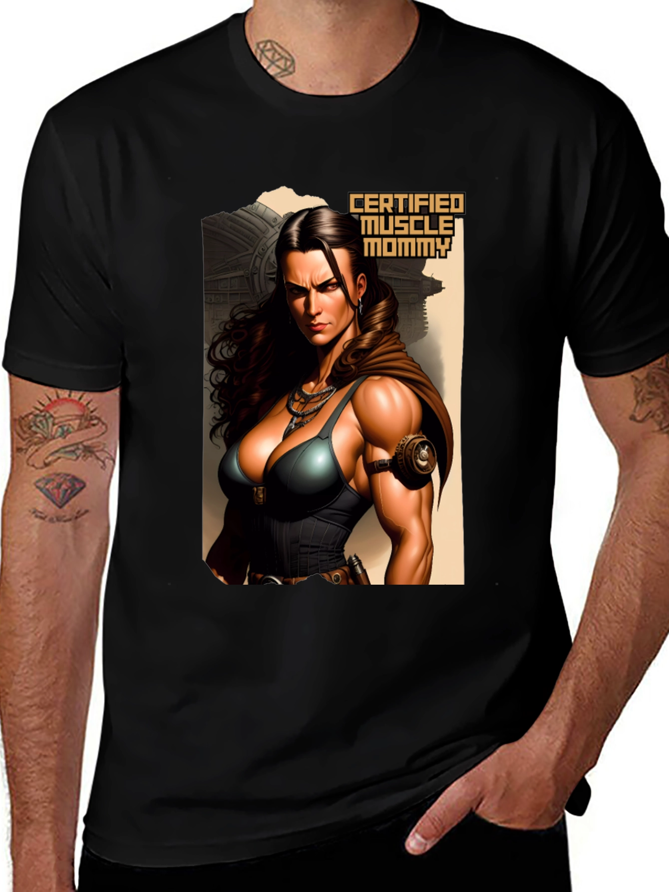 Certified Muscle Mommy Graphic Tee