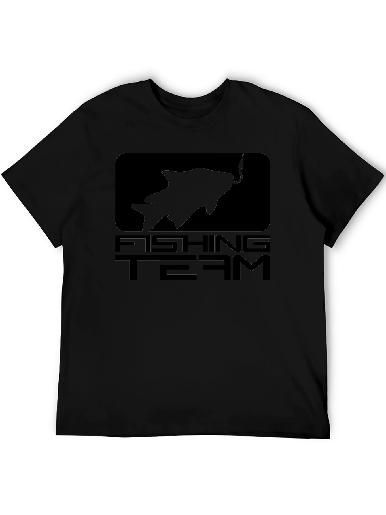 Fishing Team Graphic Black T-Shirt