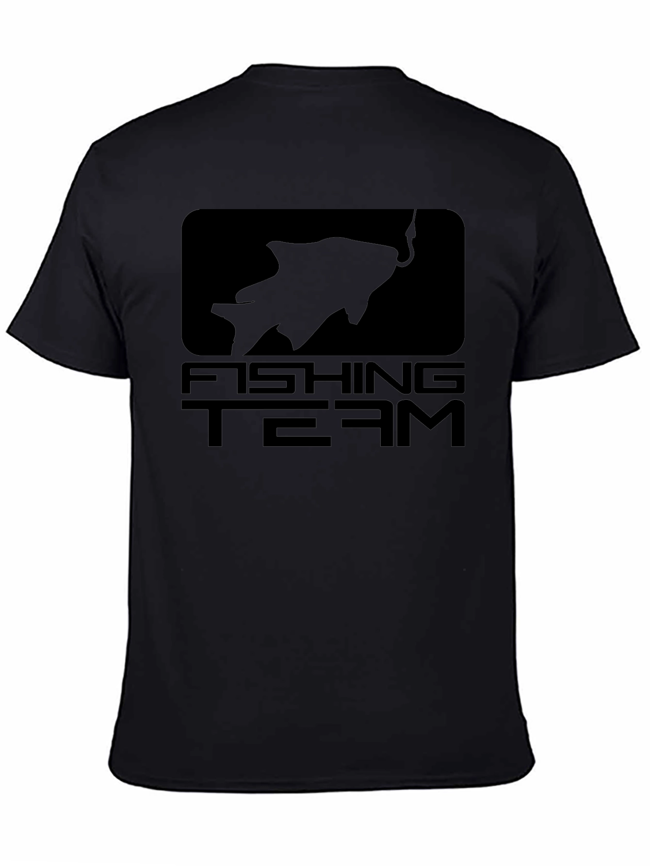 Fishing Team Graphic Black T-Shirt