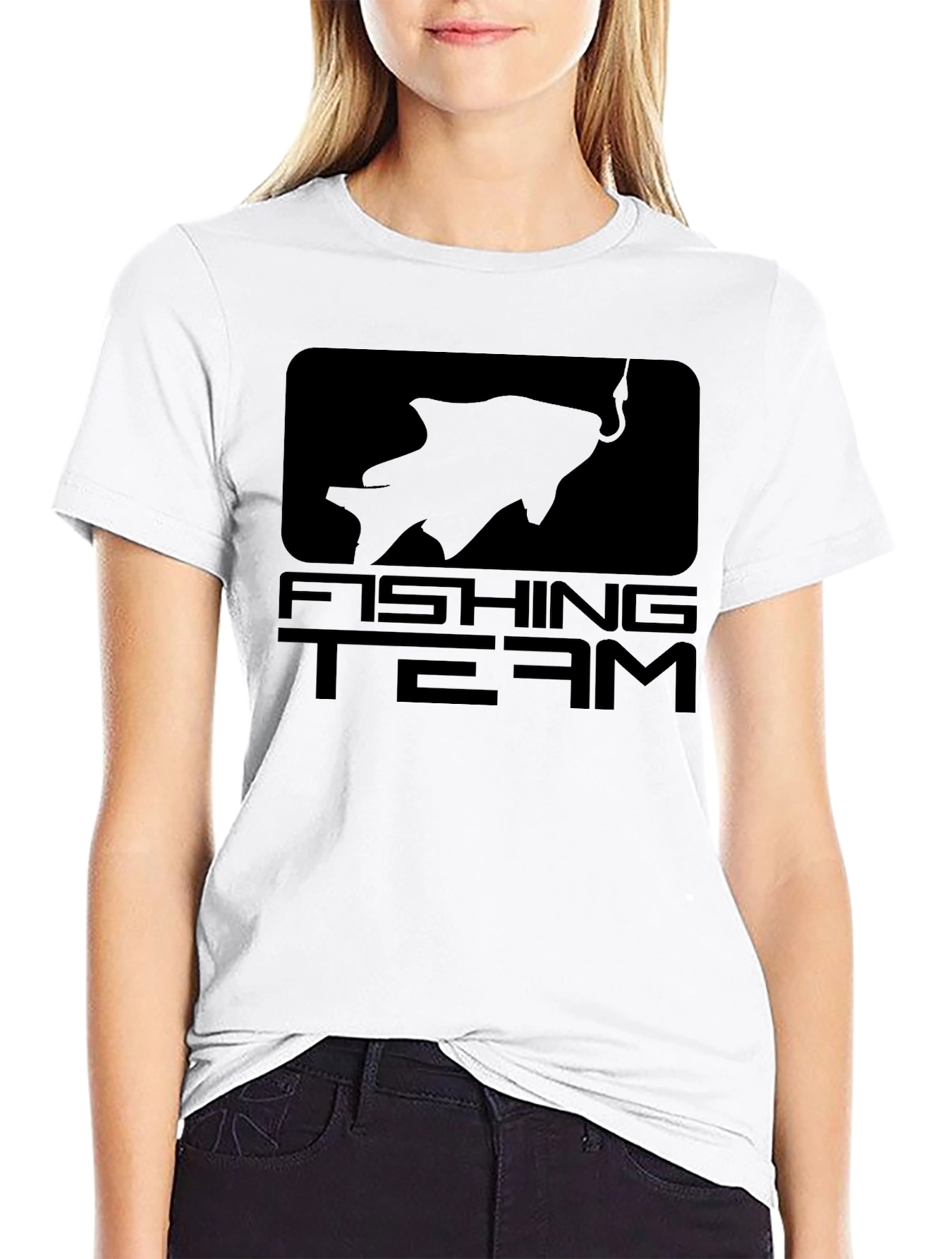 Fishing Team Graphic Black T-Shirt