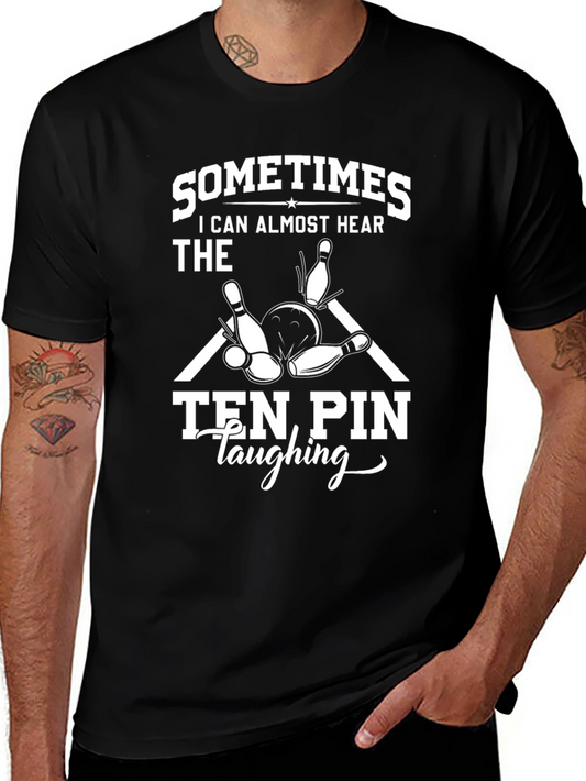 Bowling Humor T-Shirt - Ten Pin Laughing Tee