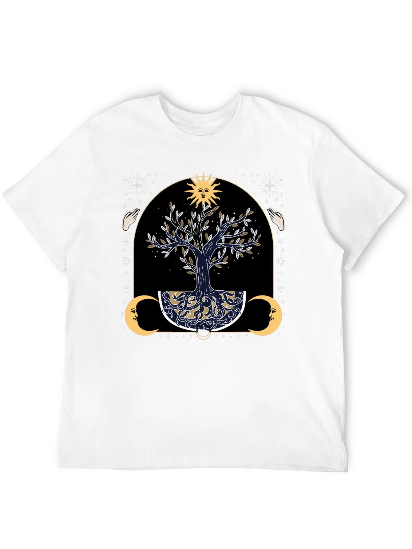 Mystical Tree of Life Graphic Tee - Black