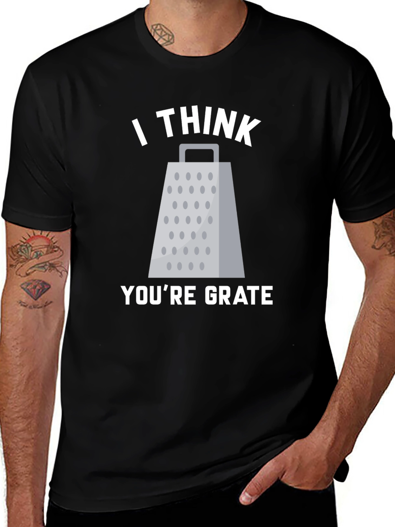 I Think Youre Grate T-Shirt Funny Pun Tee