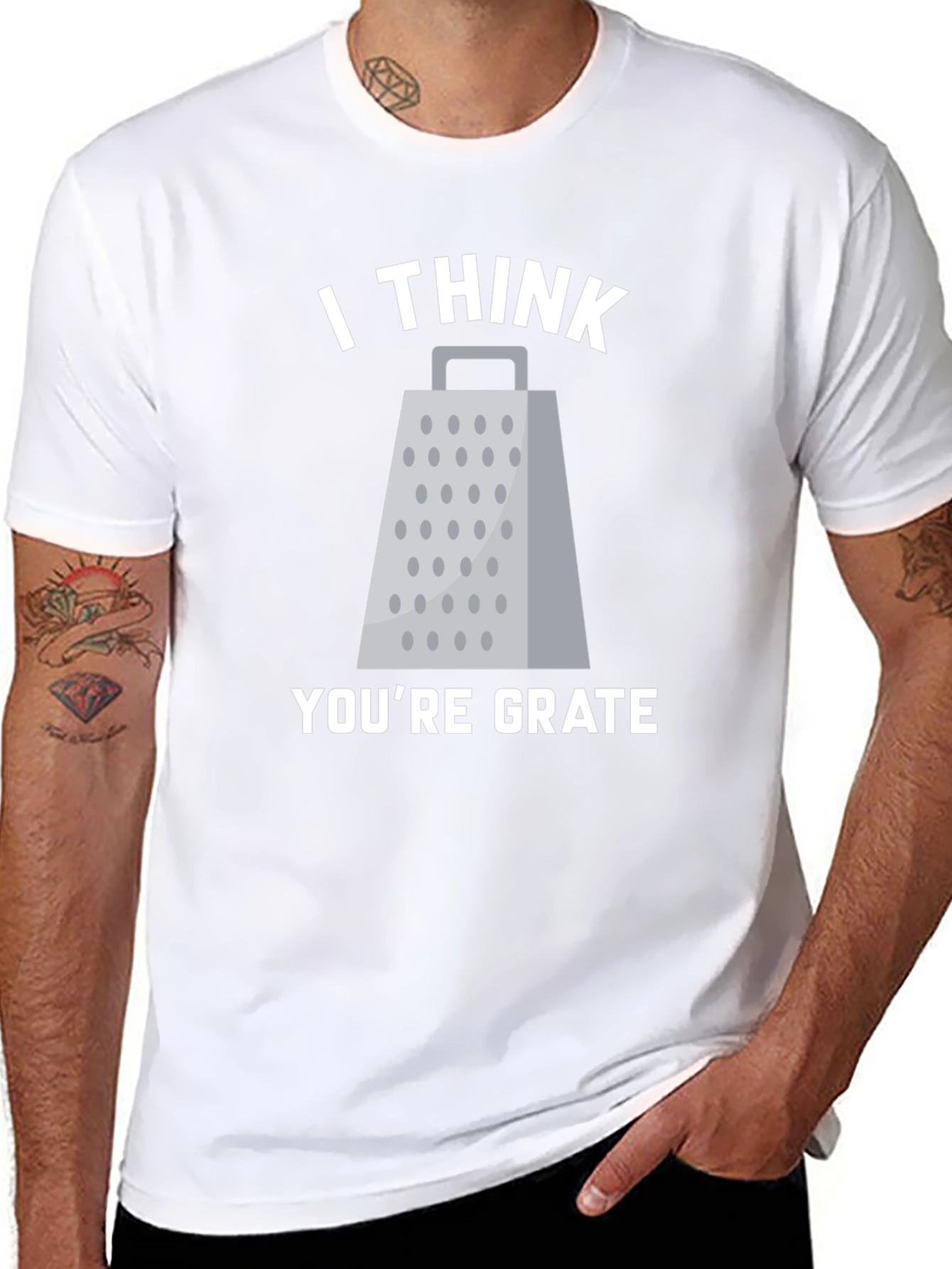I Think Youre Grate T-Shirt Funny Pun Tee
