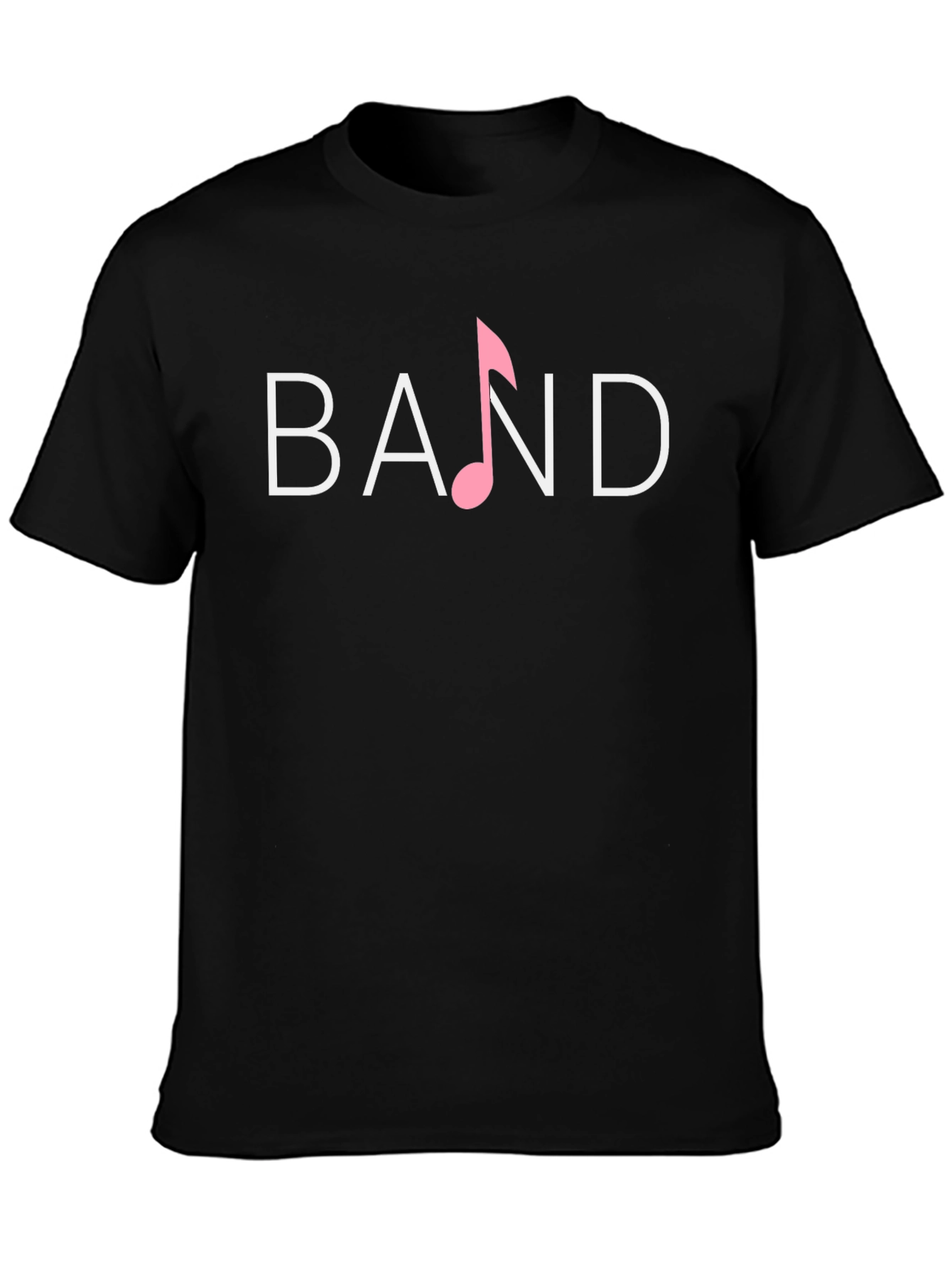 Band Music Note Graphic Tee - Classic Black T-Shirt
