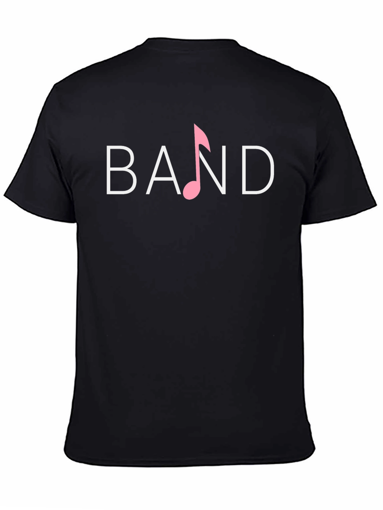 Band Music Note Graphic Tee - Classic Black T-Shirt