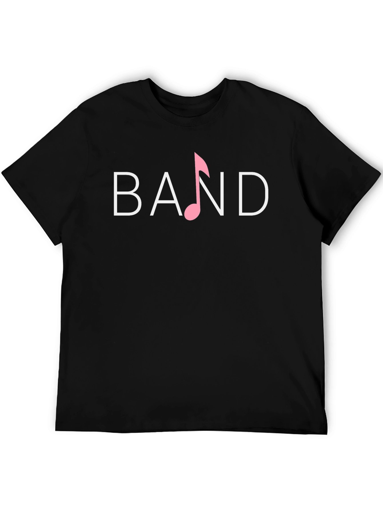 Band Music Note Graphic Tee - Classic Black T-Shirt