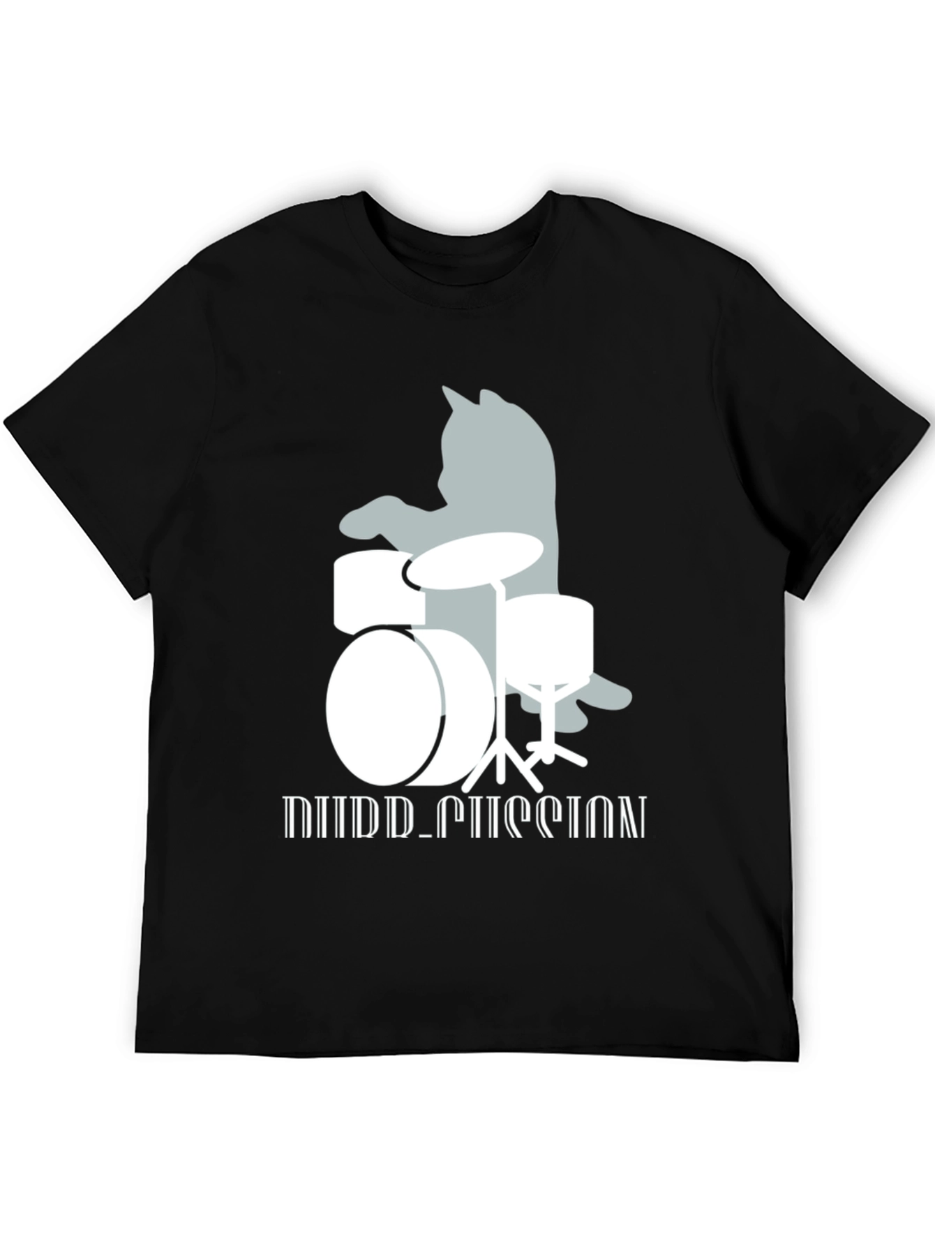 Cat Drummer T-Shirt: Playful Music Lover Tee