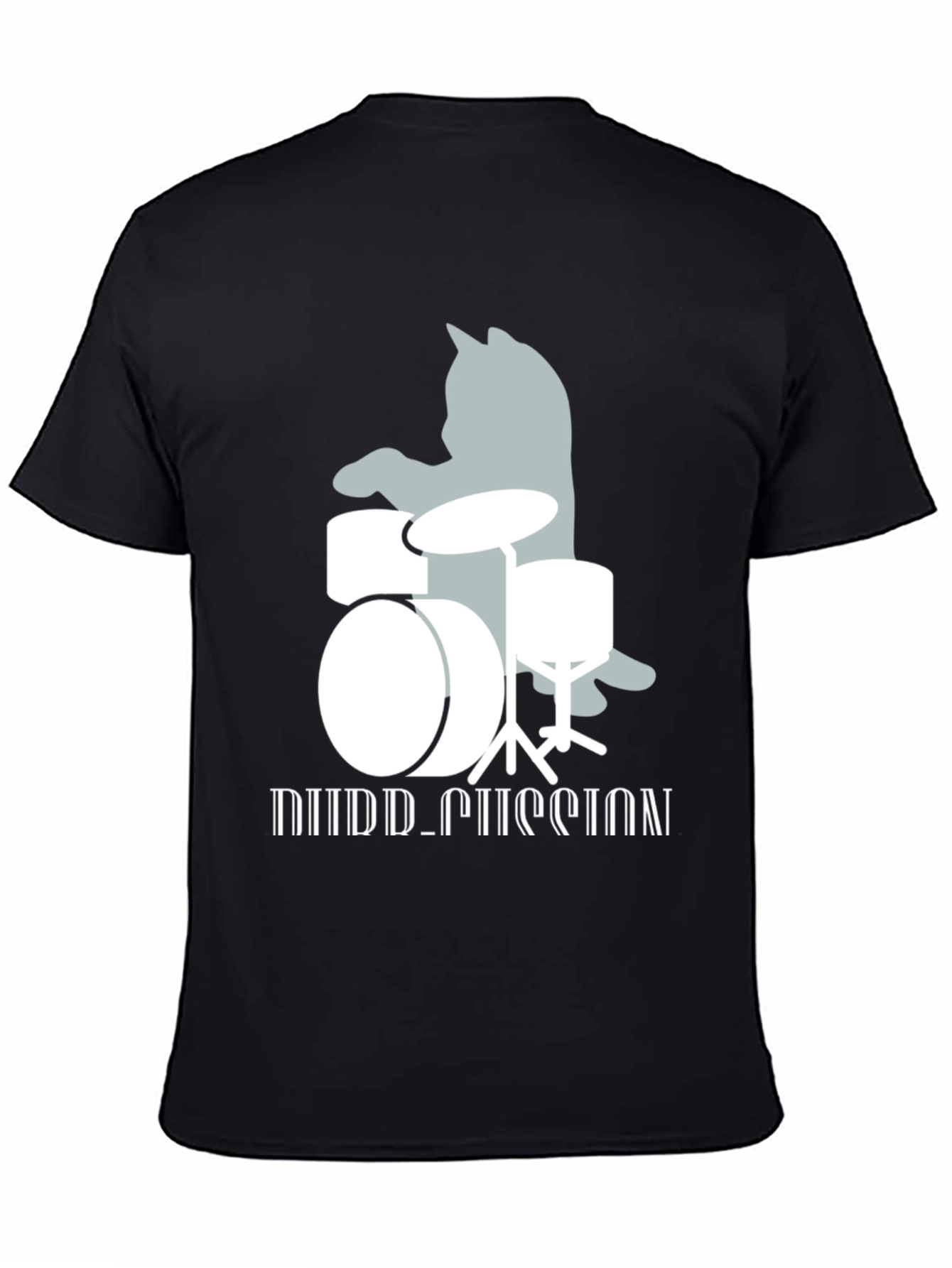Cat Drummer T-Shirt: Playful Music Lover Tee