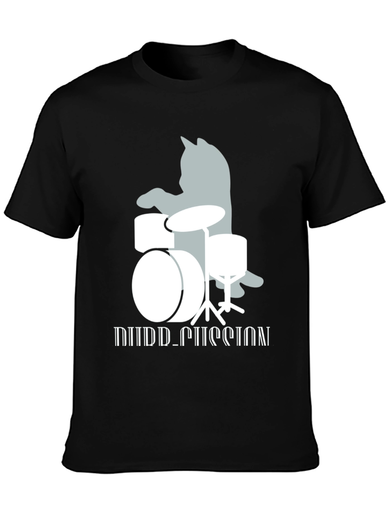 Cat Drummer T-Shirt: Playful Music Lover Tee