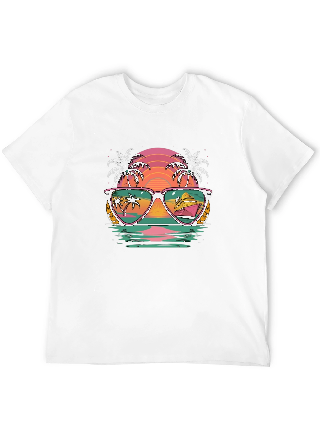 Retro Beach Sunglasses Graphic Tee