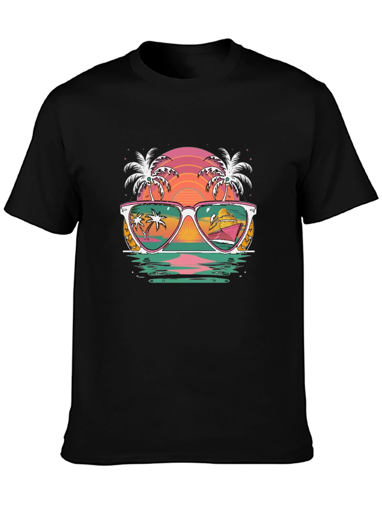 Retro Beach Sunglasses Graphic Tee