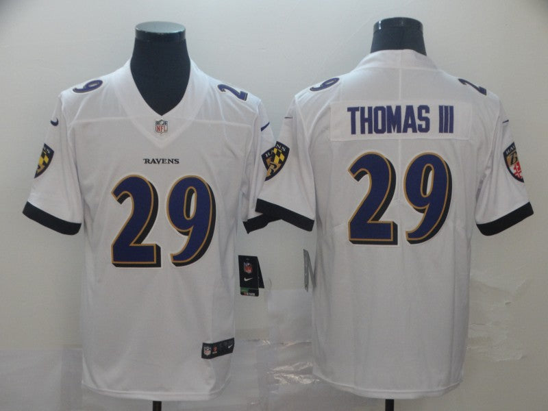 Men's Baltimore Ravens Earl Thomas III #29 White Game Jerseys