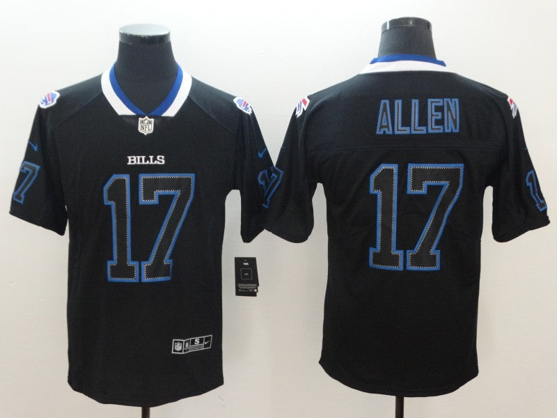 Men's Buffalo Bills Josh Allen #17 Black Alternate Game Jerseys