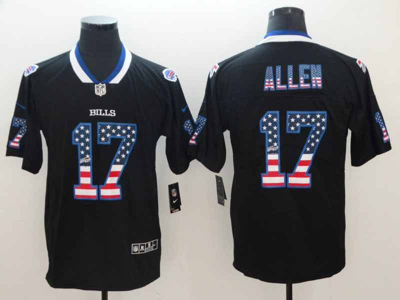 Men's Buffalo Bills Josh Allen #17 Black Game Jerseys
