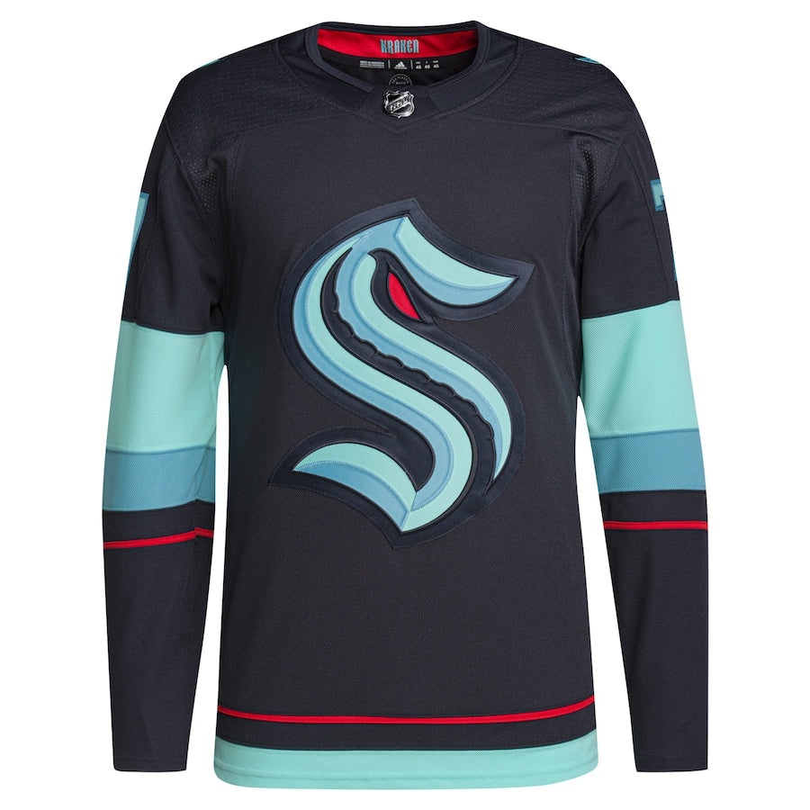 Men's Seattle Kraken Jordan Eberle adidas Navy Home Primegreen Authentic Pro Player - Jersey