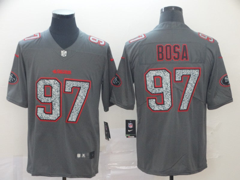 Men's San Francisco 49ers Nick Bosa #97 Gray Game Player Jerseys