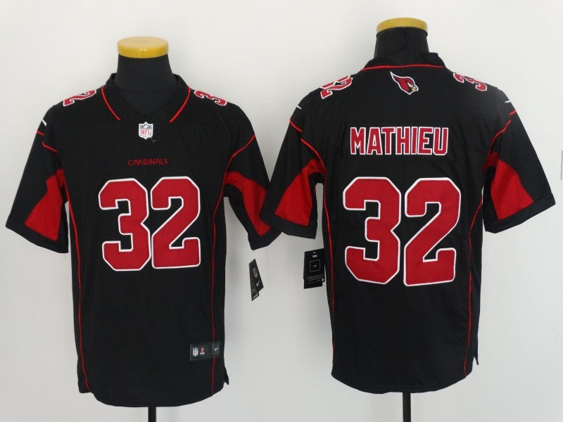 Men's Arizona Cardinals Tyrann Mathieu #32 Black Game Player Jerseys
