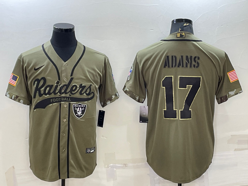 Men's Las Vegas Raiders Davante Adams #17 Olive 2022 Salute To Service Limited Jerseys Joint Edition
