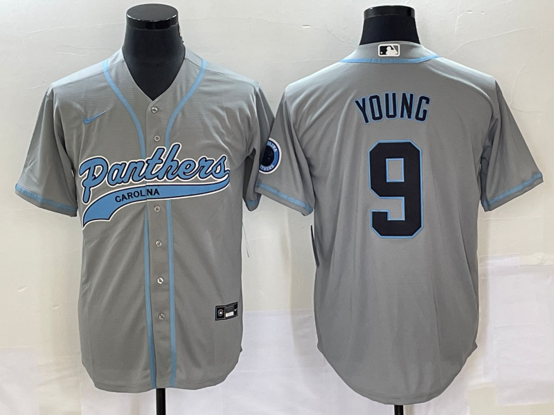 Men's Carolina Panthers Bryce Young #9 Gray Game Jerseys Joint Edition