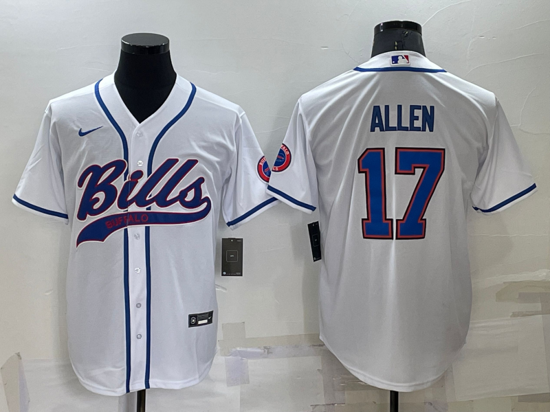 Men's Buffalo Bills Josh Allen #17 White Game Jerseys Joint Edition