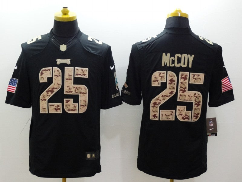 Men's Philadelphia Eagles LeSean McCoy #25 Black Game Player Jerseys