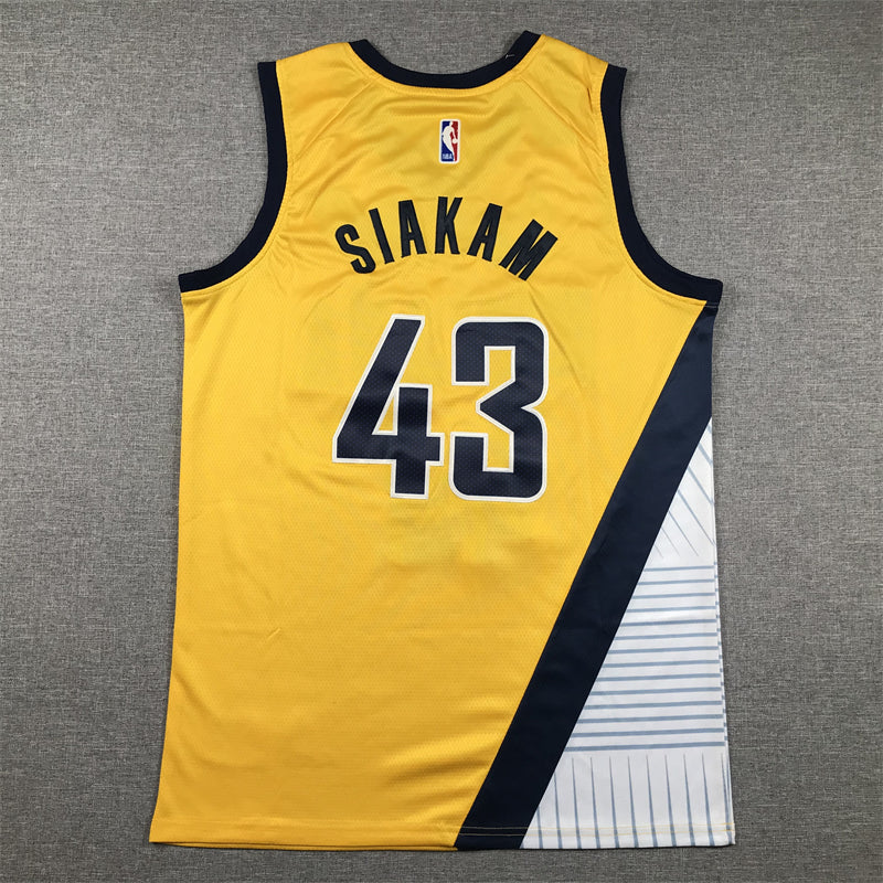 Men's Indiana Pacers Pascal Siakam #43 Gold Swingman Jerseys - Statement Edition