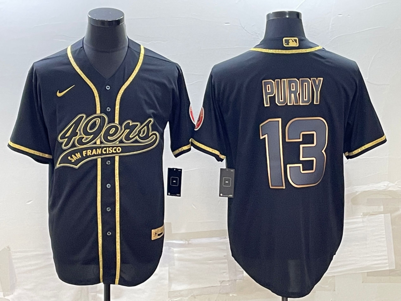 Men's San Francisco 49ers Brock Purdy #13 Black Player Jerseys Joint Edition