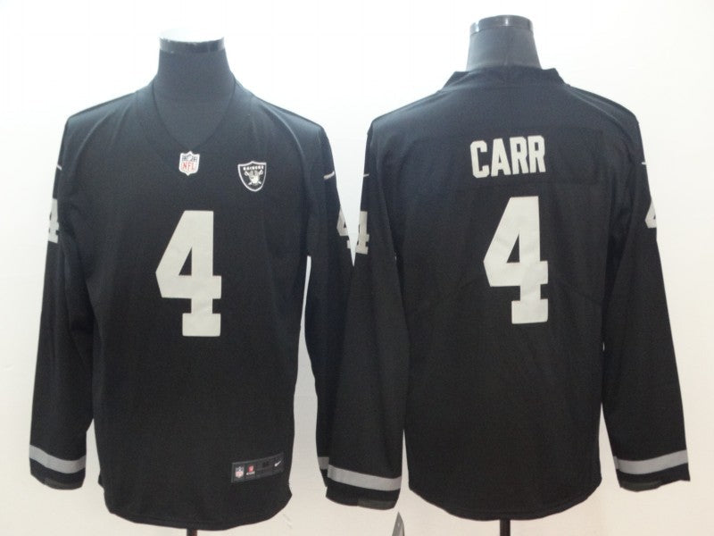 Men's Las Vegas Raiders #4 Derek Carr Black Game Player Jerseys